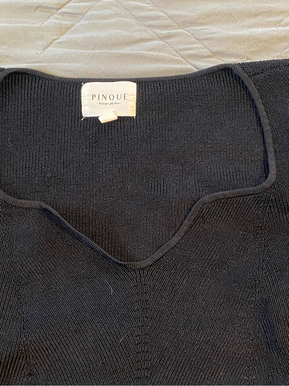Pinque Black Ribbed Sweater - Picture 3 of 5